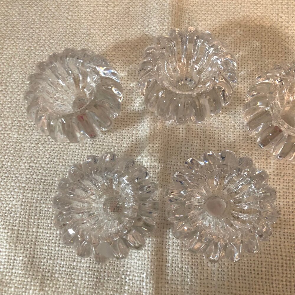 5 Dansk Full Lead Crystal votive/candle holders - Picture 3 of 7